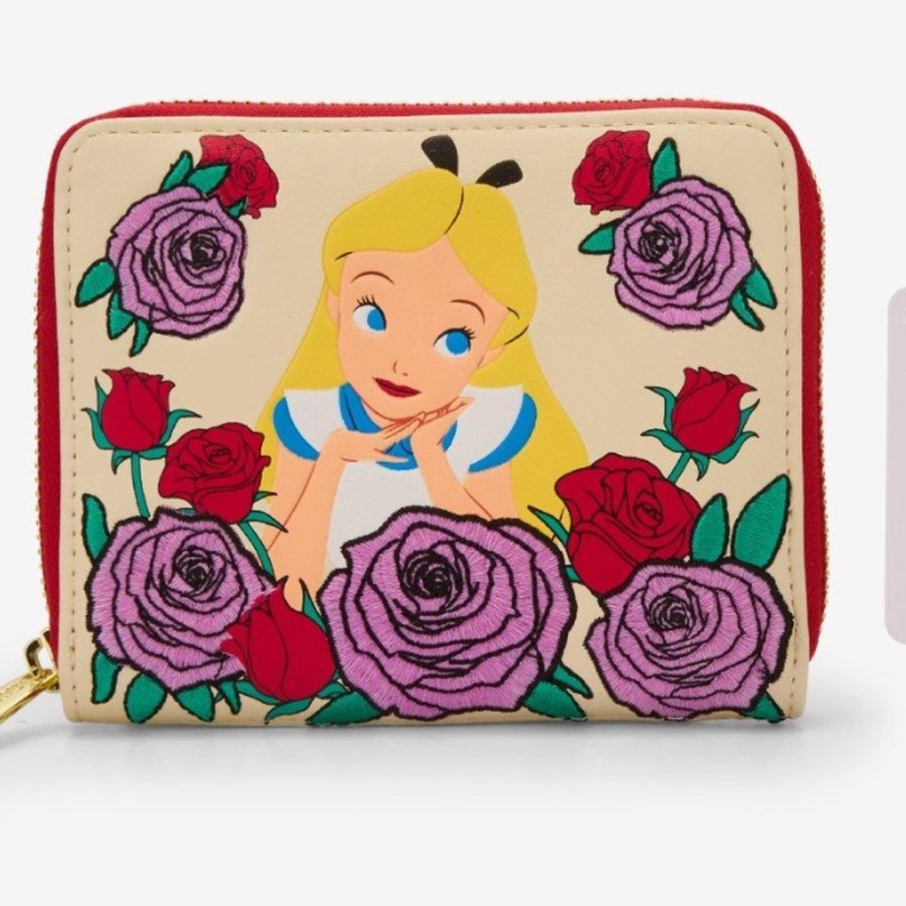 Loungefly Disney Alice in Wonderland Color Changing Roses Zip Wallet - Picture 7 of 9